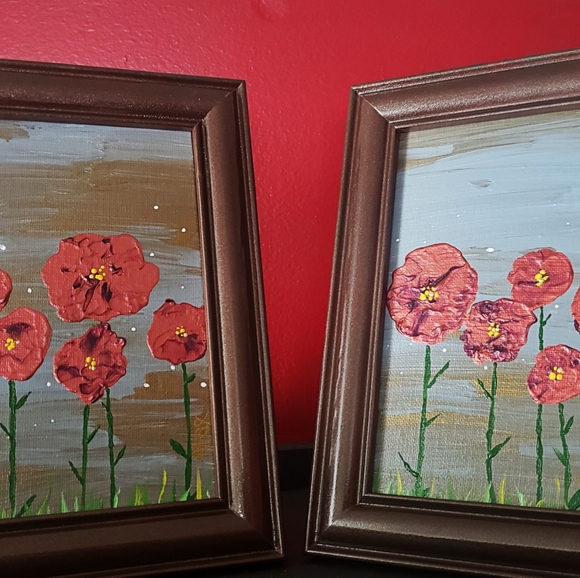 2 5×5 Acrylic Paintings - Picture 2 of 4